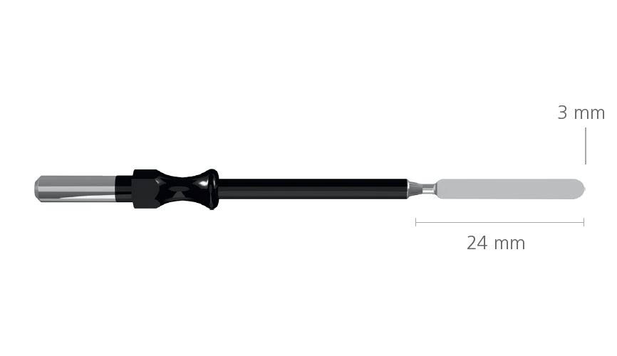 Spatula electrode oval shape